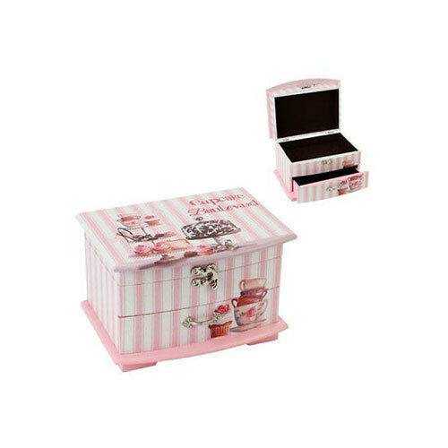 Wooden Jewellery Box with Single Drawer - Cupcake Boulevard