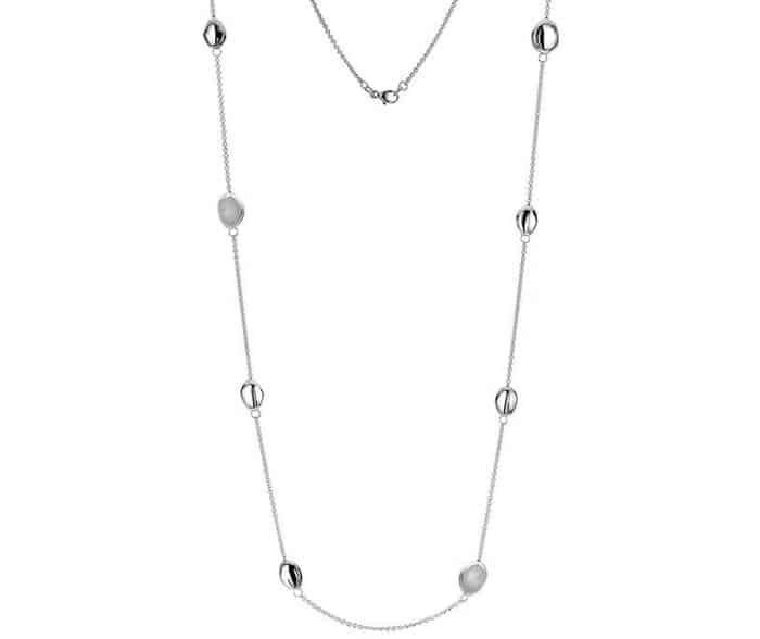 Sterling Silver Twisted Chain with Silver Beads 24"