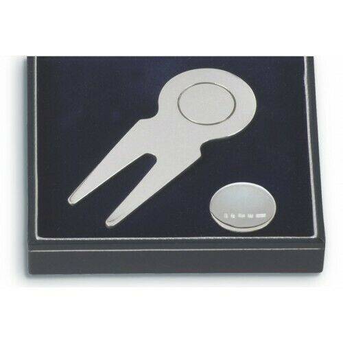 Sterling Silver Hallmarked Golf Pitch Repairer & Marker Set