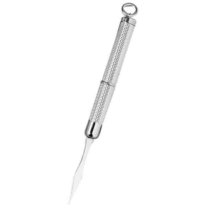 Sterling Silver Hallmarked Toothpick with Barleycorn Pattern