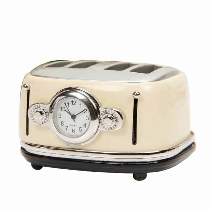 William Widdop Miniature Cream Toaster Quartz Clock 9660