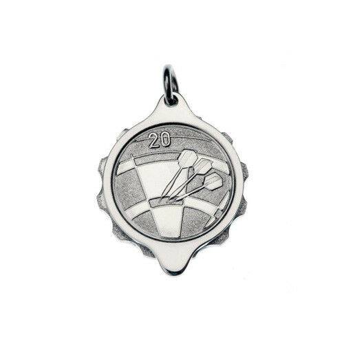 SOS Talisman Stainless Steel Pendant Darts and 22" Chain