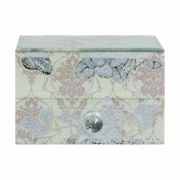 Sophia Jewellery Box Gold Silver Butterfly Collection One Drawer