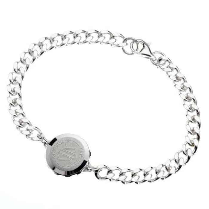 SOS Talisman Sterling Silver Gents Heavy Bracelet