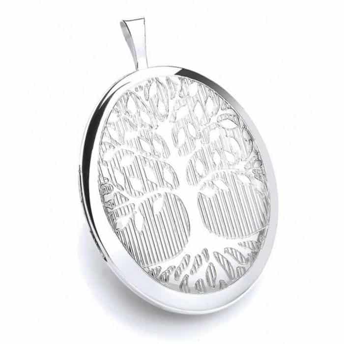Sterling Silver Oval Tree of Life Locket