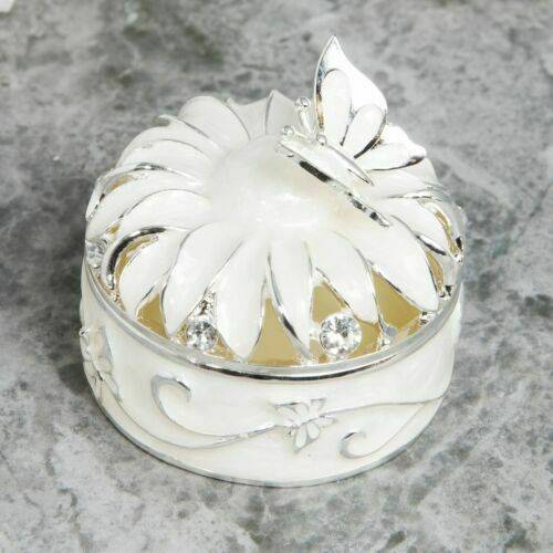 Sophia Silverplate & Epoxy Flower Trinket Box