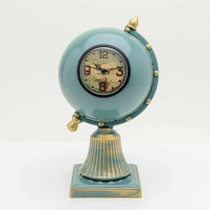 HOMETIME® VINTAGE GLOBE MANTEL CLOCK W2883